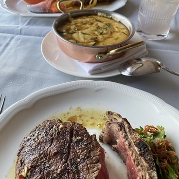 Monarch - Bone in steak, polenta, and and lobster pasta. - Italian Near Me - Dallas, Texas Monarch - Bone in steak, polenta, and and lobster pasta. - Italian Near Me - Dallas, Texas