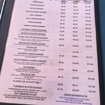 Furrbies - Burger Menu - Burgers Near Me - Amarillo, Texas