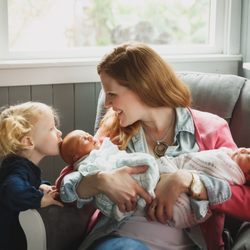Katie Rain Photography - In-Home Newborn Session with Twins and Sibling
