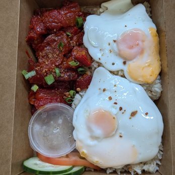 Almuchow Atbp - Tacilog plate - sweet marinated pork with garlic rice and 2eggs - Filipino Near Me - San Gabriel, California Almuchow Atbp - Tacilog plate - sweet marinated pork with garlic rice and 2eggs - Filipino Near Me - San Gabriel, California