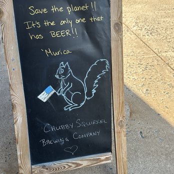 Chubby Squirrel Brewing Company - Cute sign! - Brewpubs Near Me - Fairfax, Virginia