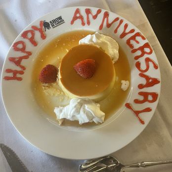 Show de Carnes - Complimentary flan for our anniversary! - Steakhouses Near Me - Sausalito, California