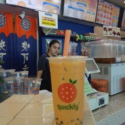 Thai tea with boba! Thai tea with boba!