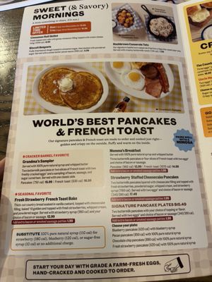 Menu photo 3 Cracker Barrel Victorville, CA
