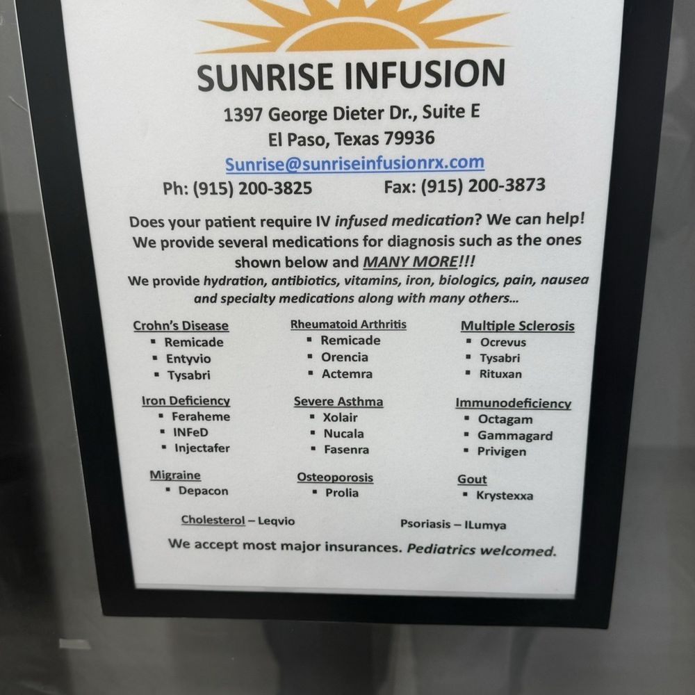 Sunrise Infusion - Pharmacy Near Me - El Paso, Texas