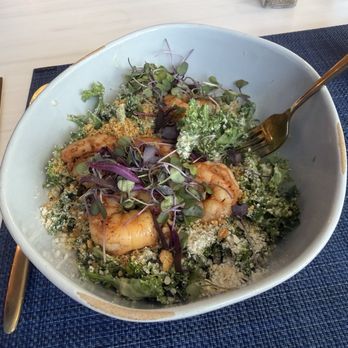 Kardea Brown's Southern Kitchen - Lake Caesar with shrimp - Southern Near Me - North Charleston, South Carolina Kardea Brown's Southern Kitchen - Lake Caesar with shrimp - Southern Near Me - North Charleston, South Carolina