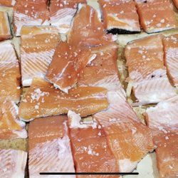 Willow Springs Lake - Portioned, salted, and ready for the smoker!