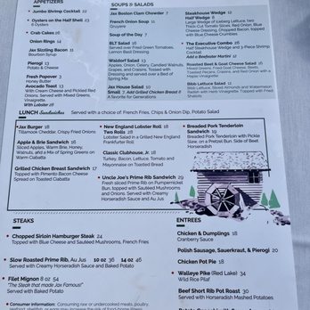 Jax Café - Lunch Menu - Steakhouses Near Me - Minneapolis, Minnesota