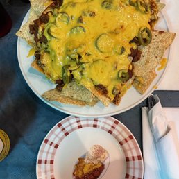 Normal plate compared to the Throw Down Nachos With Chili Normal plate compared to the Throw Down Nachos With Chili