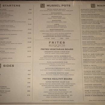 Frites Belgium On Tap - Menu! - Belgian Near Me - Hong Kong, HK
