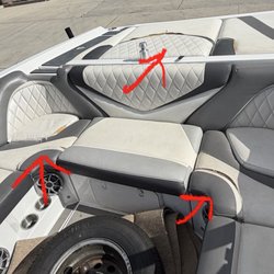 Torn vinyl in several areas