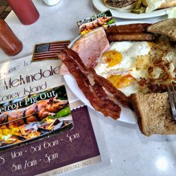 Melvindale Coney Island - $9.99 Big Breakfast all the Meats with 3 Eggs yummy