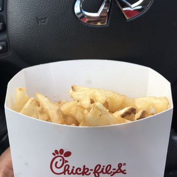 Chick-fil-A - My fry container AFTER I passed it back to them to fill it up because it wasn't full. - Fast Food Near Me - Elizabeth City, North Carolina Chick-fil-A - My fry container AFTER I passed it back to them to fill it up because it wasn't full. - Fast Food Near Me - Elizabeth City, North Carolina