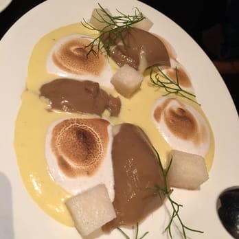 Twenty Eight - Almond + Pear - Asian pear, burnt almond curd, pastry flakes, torched meringue - Steakhouses Near Me - Irvine, California Twenty Eight - Almond + Pear - Asian pear, burnt almond curd, pastry flakes, torched meringue - Steakhouses Near Me - Irvine, California