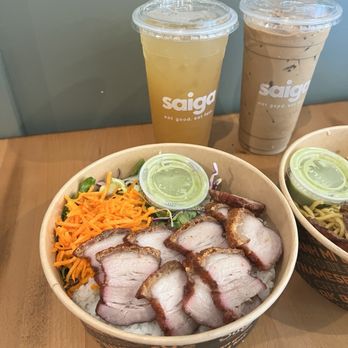 Saiga Vietnamese Eatery - Rice bowl and pork belly - Vietnamese Near Me - Orange, California