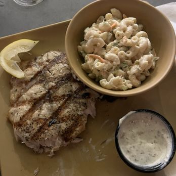Oceanside Fish Shop - Sea bass (salt and pepper), macaroni salad and tartar sauce - Seafood Near Me - Oceanside, California