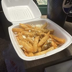 Greek Pastry Shop - #1 Gyros - Barely any fries and I paid a dollar extra for barely any feta.