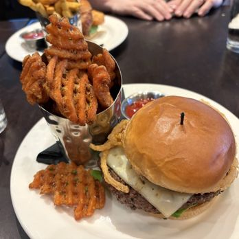 Matt the Miller's Tavern - Matt's Burger with Sweet Potato Fries - American Near Me - West Chester, Ohio Matt the Miller's Tavern - Matt's Burger with Sweet Potato Fries - American Near Me - West Chester, Ohio