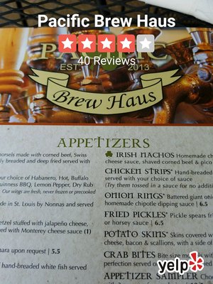 Menu photo 4 Pacific Brew Haus Pacific, MO