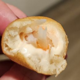 Deep fried shrimp dough not cooked through