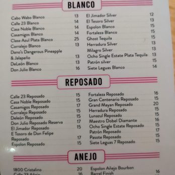 Mex Taqueria - Tequila menu - Tex-Mex Near Me - Cambridge, Massachusetts Mex Taqueria - Tequila menu - Tex-Mex Near Me - Cambridge, Massachusetts