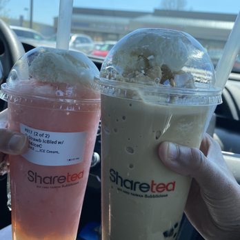 Sharetea - Strawberry ice blend with ice cream and Cocoa Creama - Bubble Tea Near Me - Fairfax, Virginia