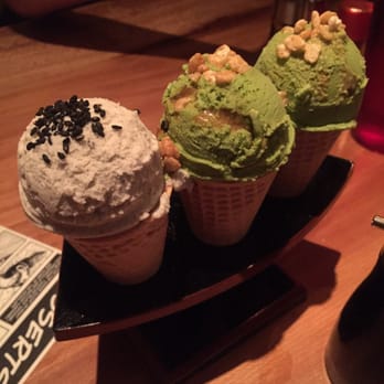 RAMEN-SAN - Green tea and black seseme ice cream! - Ramen Near Me - Chicago, Illinois RAMEN-SAN - Green tea and black seseme ice cream! - Ramen Near Me - Chicago, Illinois