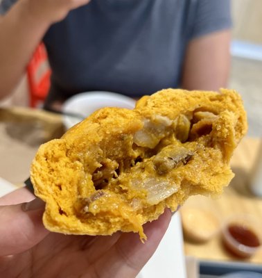 Photo of Bun Bun Bao - Cerritos, CA, US. Pizza bao inside