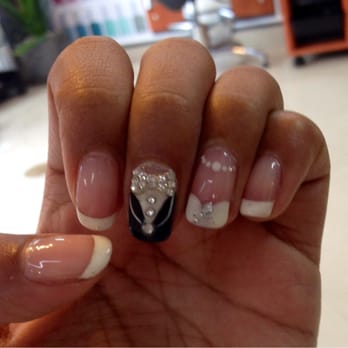 Aqua Stone Nails And Spa - Design by Lynda for my wedding! I showed her a picture from Pinterest and she was able to replicate it with some embellishments - Nail Salons Near Me - Clearwater, Florida Aqua Stone Nails And Spa - Design by Lynda for my wedding! I showed her a picture from Pinterest and she was able to replicate it with some embellishments - Nail Salons Near Me - Clearwater, Florida