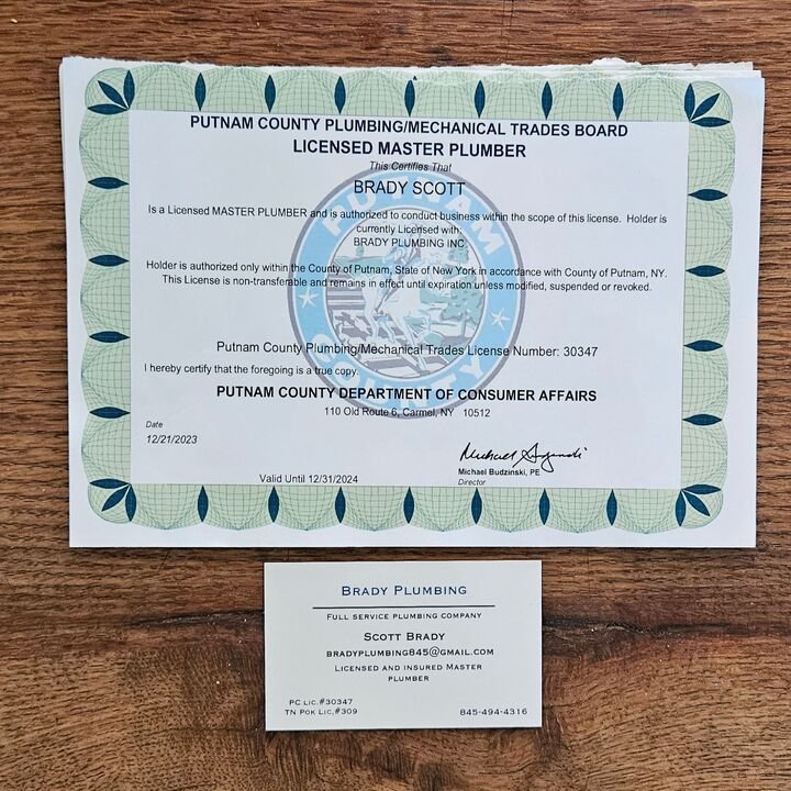 Slide of Brady Plumbing