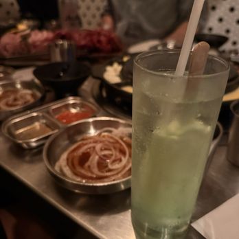 Daldongnae Korean BBQ - Cummer - Soju Melona cocktail (my favorite!) - Korean Near Me - Toronto, Ontario