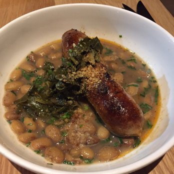 Chloe - Garlic sausage with beans cooked with ham hock. That's right pork on pork baybee! - New American Near Me - Washington, DC, District of Columbia Chloe - Garlic sausage with beans cooked with ham hock. That's right pork on pork baybee! - New American Near Me - Washington, DC, District of Columbia
