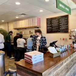 Timber Pizza - Order counter. You order and they bring the food to you.