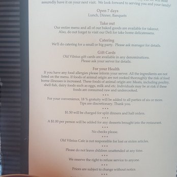 OLD VILNIUS CAFÉ - Updated July 2025 - 87 Photos & 107 Reviews - 2601 ...