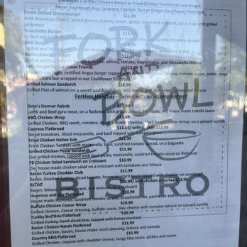 Fork and Bowl Bistro - Menu - Sandwiches Near Me - San Antonio, Texas