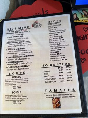 Menu photo 5 Sol and Chile Kitchen Belen, NM