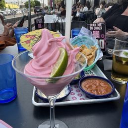 Strawberry soft serve margarita Strawberry soft serve margarita