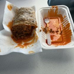 John's Market - My chorizo burrito and I got it home, soooo greasy.