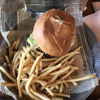 Novelty Eats - Black bean burger and fries. - Comfort Food Near Me - Bronx, New York