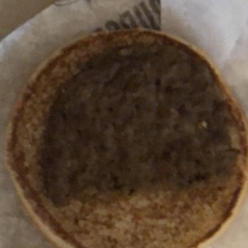 McDonald's - This is the hamburger I received, and NO I hadn't started to eat it!!!!! - Coffee & Tea Near Me - Whitinsville, Massachusetts McDonald's - This is the hamburger I received, and NO I hadn't started to eat it!!!!! - Coffee & Tea Near Me - Whitinsville, Massachusetts