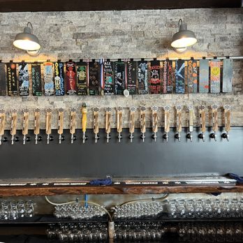Snow Eater Brewing - a wall of beer taps - Brewpubs Near Me - Liberty Lake, Washington