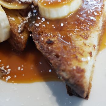 Over Easy - Gilbert - Banana Nut French Toast, close up - Breakfast & Brunch Near Me - Gilbert, Arizona