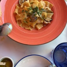 Tagliatelle with scampi