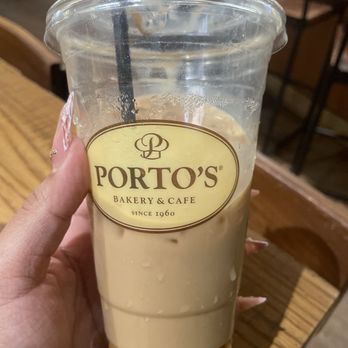 Porto's Bakery and Cafe - Dulce de Leche Latte with Oatmilk - Bakeries Near Me - Northridge, California