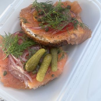 Courage Bagels - Hand Sliced Smoked Salmon - Bagels Near Me - Los Angeles, California