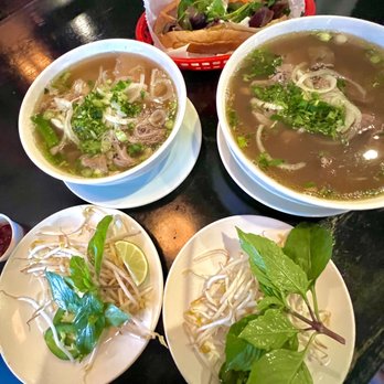 Pho Bistro 2 - N6. Fat Brisket, Flank, Tendon, and Tripe  N16. Filet Mignon Steak Noodle Soup W3. Grilled Beef Sandwich - Vietnamese Near Me - Lewisville, Texas