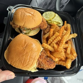 Dave's Hot Chicken - Dave's #2: 2 Sliders w/ Fries - Chicken Shop Near Me - Beaverton, Oregon Dave's Hot Chicken - Dave's #2: 2 Sliders w/ Fries - Chicken Shop Near Me - Beaverton, Oregon
