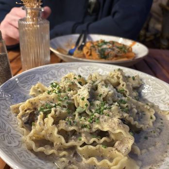 Nora’s Carmel - Spicy rigatoni and truffle pasta - Salad Near Me - Carmel By The Sea, California Nora’s Carmel - Spicy rigatoni and truffle pasta - Salad Near Me - Carmel By The Sea, California