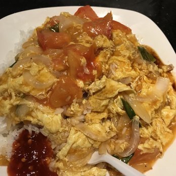 Boba Cafe - Tomato and egg over rice - Bubble Tea Near Me - Riverside, California