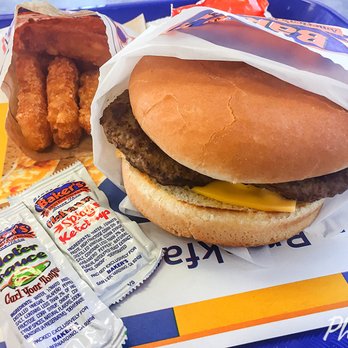 Baker's Drive-Thru - Sausage and egg sandwich with hash browns. - Burgers Near Me - Rancho Cucamonga, California Baker's Drive-Thru - Sausage and egg sandwich with hash browns. - Burgers Near Me - Rancho Cucamonga, California